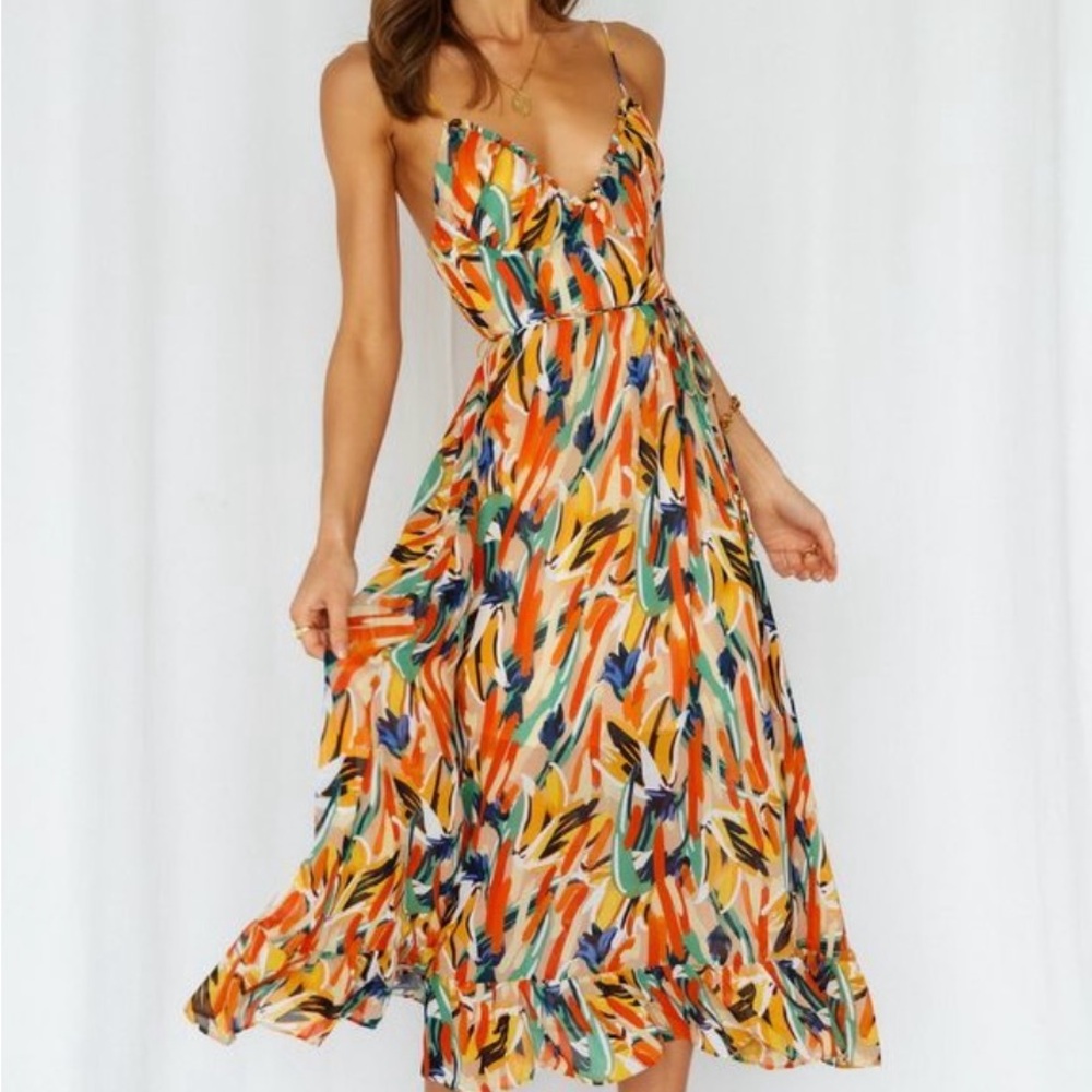NWT Hello Molly Lay it Out Midi Dress - XS